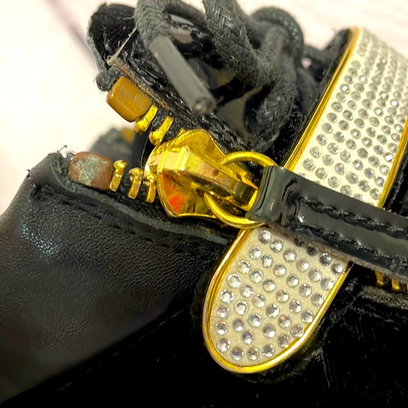 Giuseppe Zanotti Black Velvet with Stones High Tops EU Size 36 - Picture 10 of 14